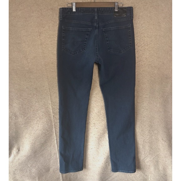 AG Adriano Goldschmied Everett Jeans Mens Sz 33x33 Dark Blue Stretch - SIZE NOTE - Picture 2 of 9